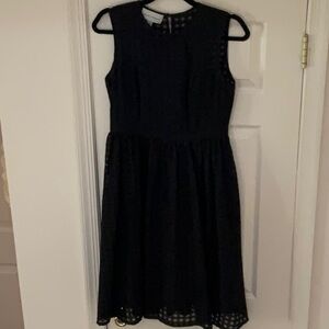 Donna Morgan Black Sleeveless A-Line Midi Dress